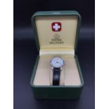 A boxed Swiss Military watch 02217L