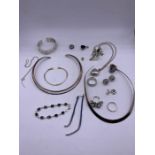 A Selection of silver jewellery