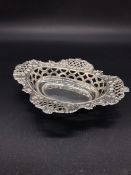 A Birmingham hallmarked silver pierced bowl. (46.2g)