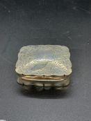 A Silver pin box, makers mark S & B, hallmarked for Chester.