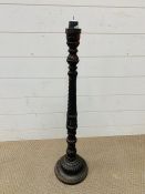 Wooden decorated candlestick holder (H18cm)