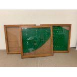 A set of three wall hanging display cases (84cm Square)