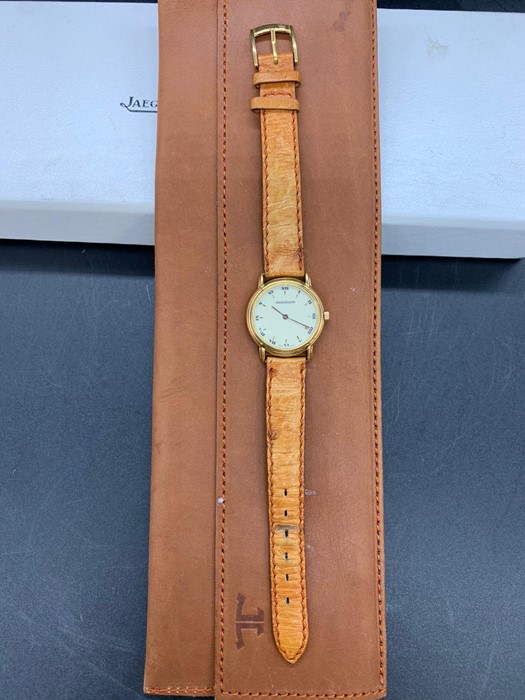 A Jaeger LeCoultre Odysseus Ladies 18 ct gold watch on leather strap with original paperwork and box - Image 4 of 8