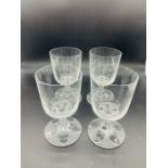 A Set of Four Lalique Glasses