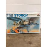 A Hasegawa Fieseler Fi-156C Storch aircraft model kit, boxed