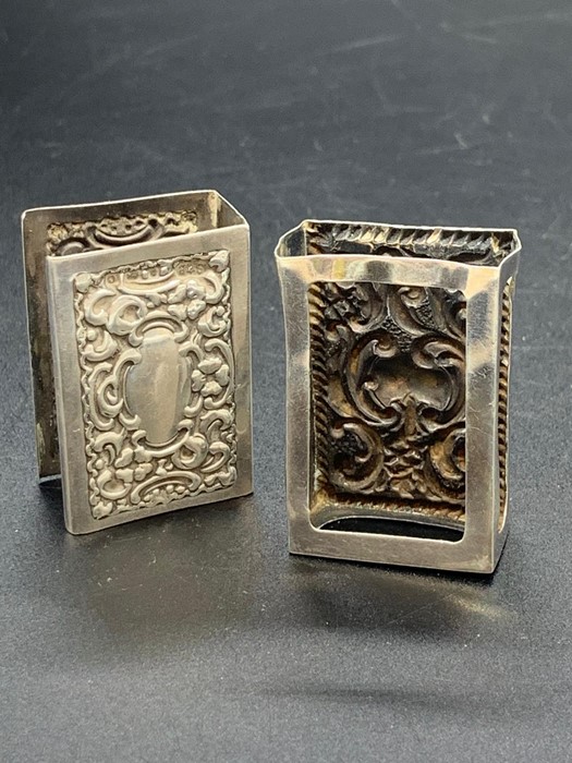 Two silver matchbox holders. - Image 3 of 3