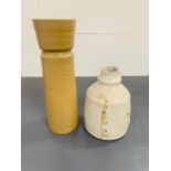 A pair of studio pottery vases one by Purbeck Pottery