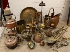A large volume of copper and brassware