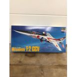 A Hasegawa Mitsubishi T-2 CCV model kit, boxed and sealed