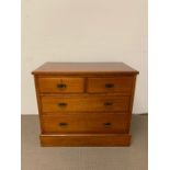 Walnut chest of drawers H78cm W90cm D50cm)