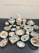 A selection of Herend of Hungary china