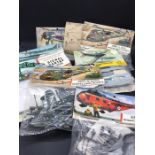 A selection of nine header aircraft model kits to include, Gladiator MK.1, Westland Scout,
