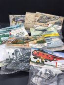 A selection of nine header aircraft model kits to include, Gladiator MK.1, Westland Scout,