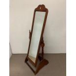 A Line Inlaid Cheval Mirror 147cm H x 46 W