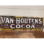 An Original Enamel Sign 'Van Houten's Cocoa'