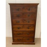 Mahogany chest of drawers (H14cm D51cm W100cm)