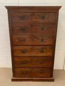 Mahogany chest of drawers (H14cm D51cm W100cm)