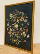 A Large Floral themed needlework picture.