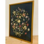 A Large Floral themed needlework picture.