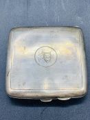 Silver hallmarked for Birmingham makers mark SWG & Co machine tooled cigarette case