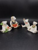 Four Royal Crown Derby Bears to include, Gone Fishing, Shona Scottish Teddy, Congratulations etc