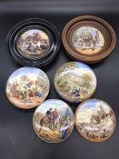 A Selection of Six Prattware Pot Lids.