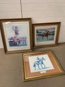 A Selection of three Limited Edition Race Horse Prints 'Mind Games' By Stephen Smith 336/500,