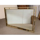 A brass contemporary mirror (150cm x 100cm)