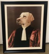 A Contemporary print of a distinguished looking Labrador dog.