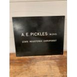 A E Pickles advertising sign