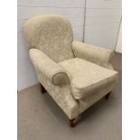 Small upholstered arm chair (H87cm W80cm D74cm)