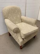 Small upholstered arm chair (H87cm W80cm D74cm)