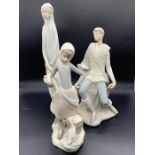 A selection of three Lladro figures AF