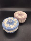 Two Wedgwood pots with lids