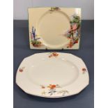 Two China Plates Alfred Meakin and Royal Staffordshire.