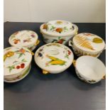 A Selection of Six Royal Worcester Evesham serving bowls.