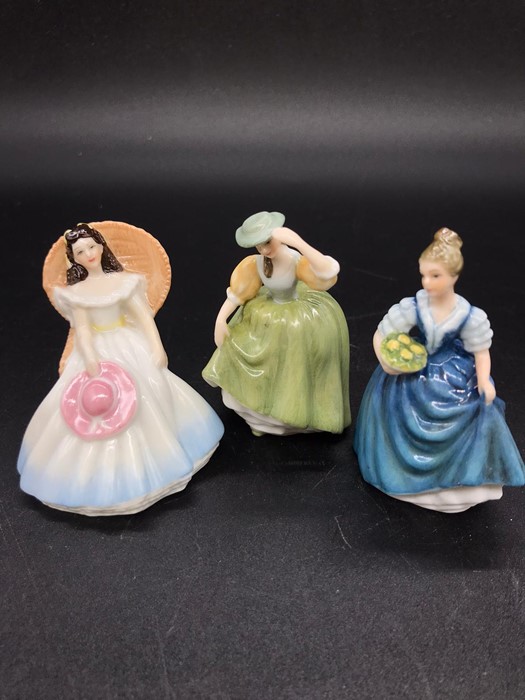 A selection of eleven miniatures Royal Doulton china figurines to include, Bess, Soiree, Top O'The - Image 12 of 15