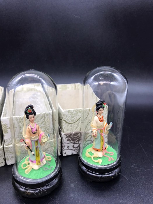 A selection of seven Japanese ladies in plastic dooms and one Japanese lady on wooden stand - Image 6 of 6