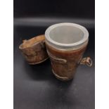 WWI set of cups in a leather carry case