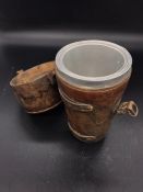 WWI set of cups in a leather carry case