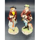 A Pair of Dresden Figures, the gentleman AF.