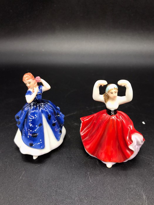 A selection of eleven miniatures Royal Doulton china figurines to include, Bess, Soiree, Top O'The - Image 4 of 15