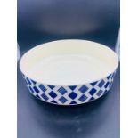 A Blue and White Serving Bowl.