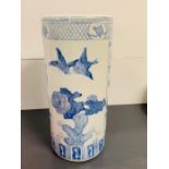 Blue and white Chinese style umbrella stand