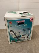 A boxed vaporetto Eco Pro 3300 plus carpet cleaner/steam cleaner