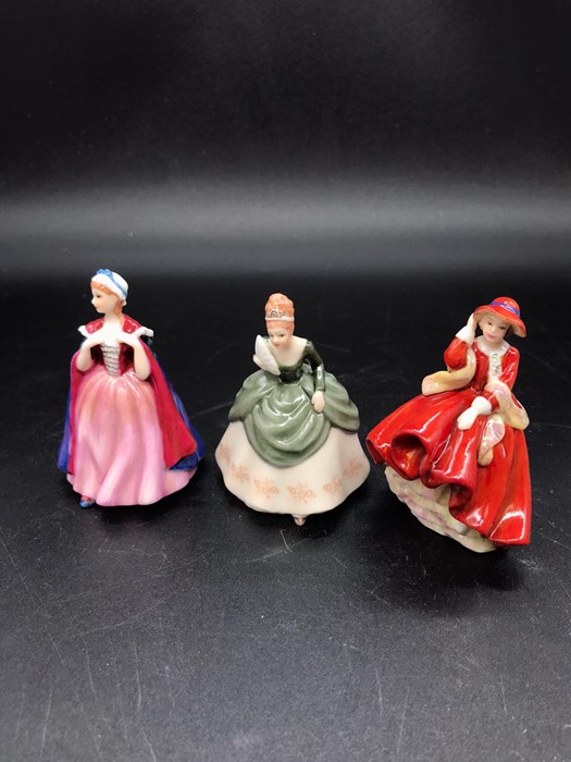 A selection of eleven miniatures Royal Doulton china figurines to include, Bess, Soiree, Top O'The - Image 2 of 15