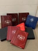 A Selection of stamp albums, the majority with a royal theme and a world wildlife fund album.