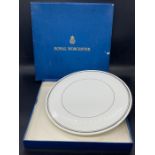 Royal Worcester silver Jubilee cake plate, boxed