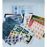 A Large selection of American Mint stamps, complete sheets.