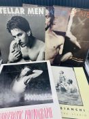 A Selection of Art Books, stylised male nude form and erotica. Gay Interest.